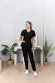 Bluza Medyczna Damska Wiązana Totally Black XS