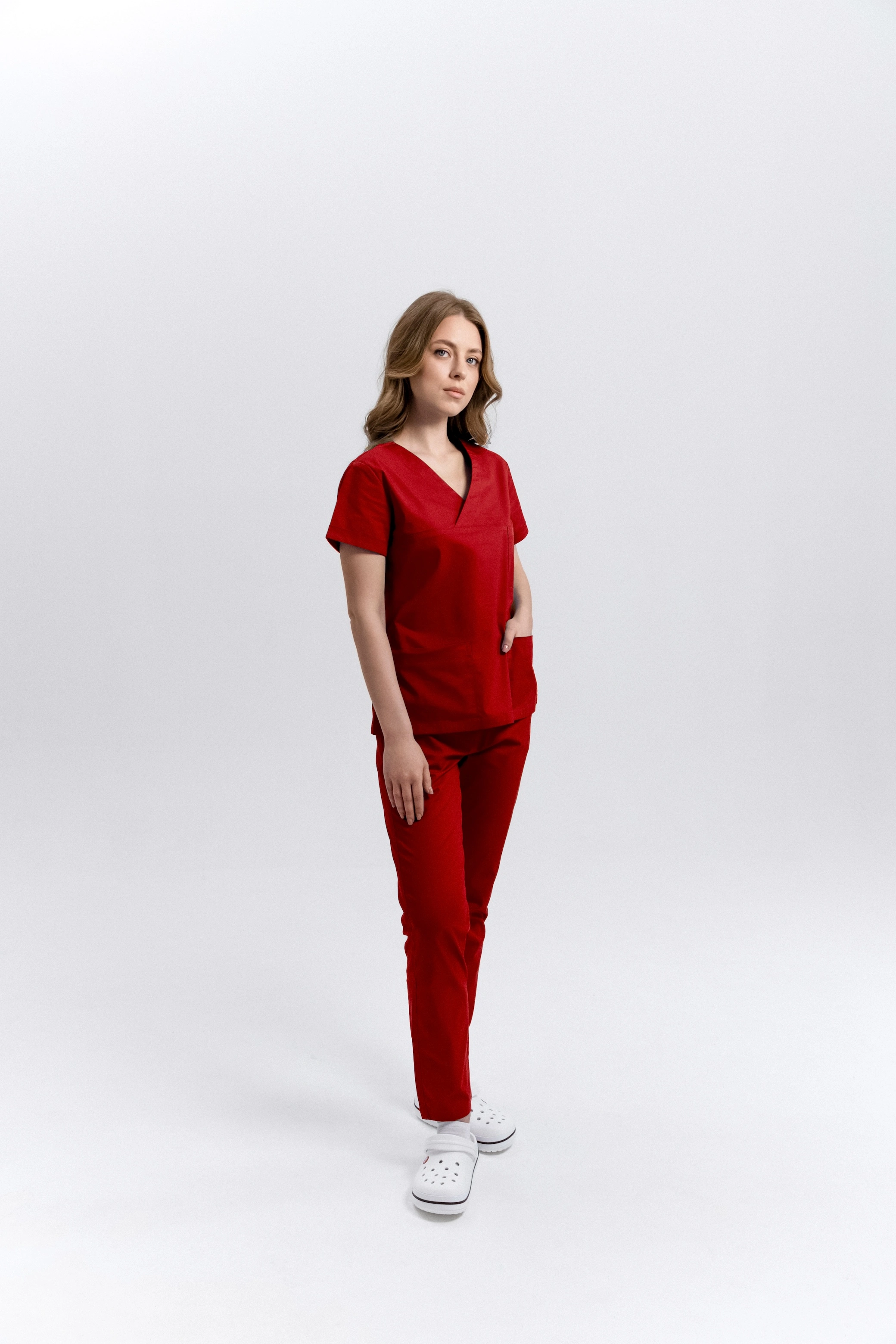 Bluza Medyczna Damska Red Wine S