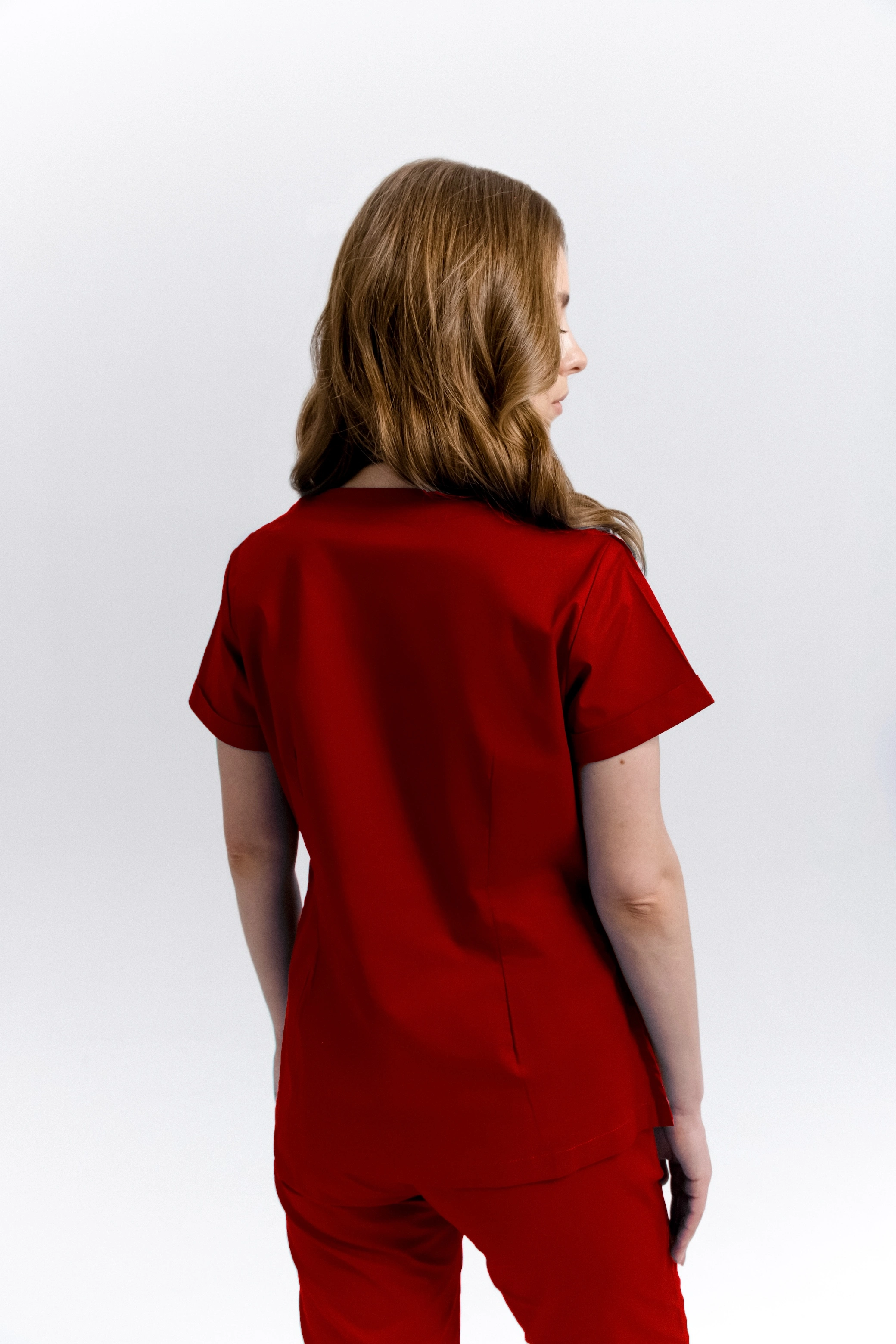 Bluza Medyczna Damska Red Wine S