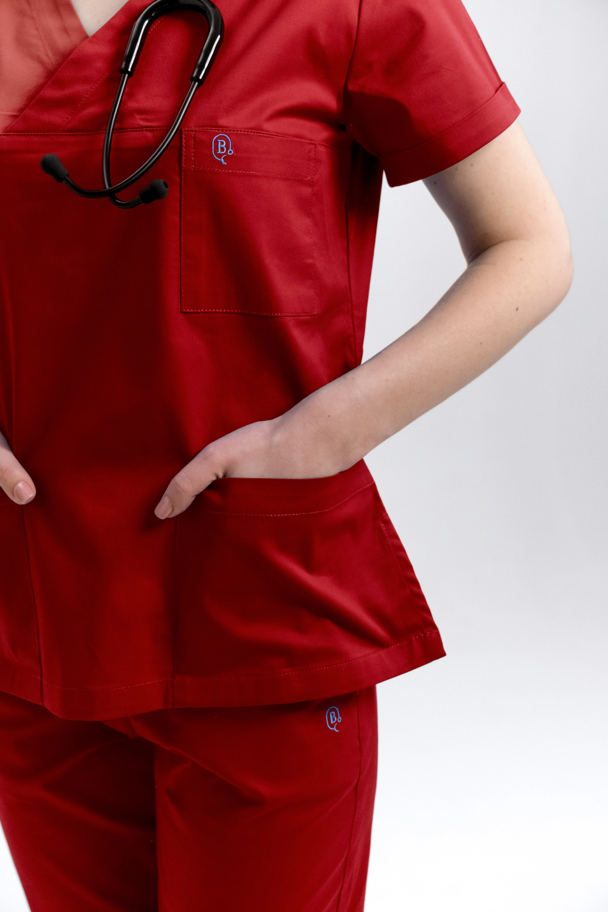 Bluza Medyczna Damska Red Wine XXL
