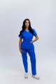 Bluza Medyczna Damska Wiązana Cobalt Blue M