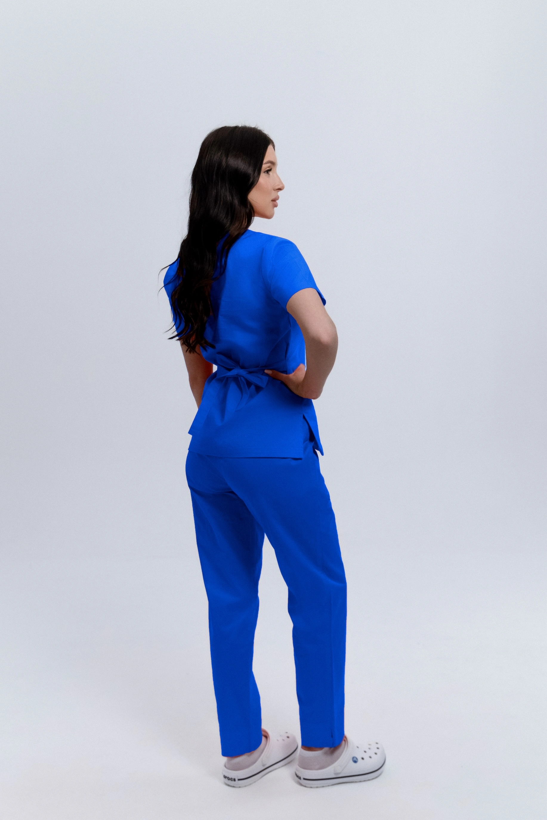 Bluza Medyczna Damska Wiązana Cobalt Blue M
