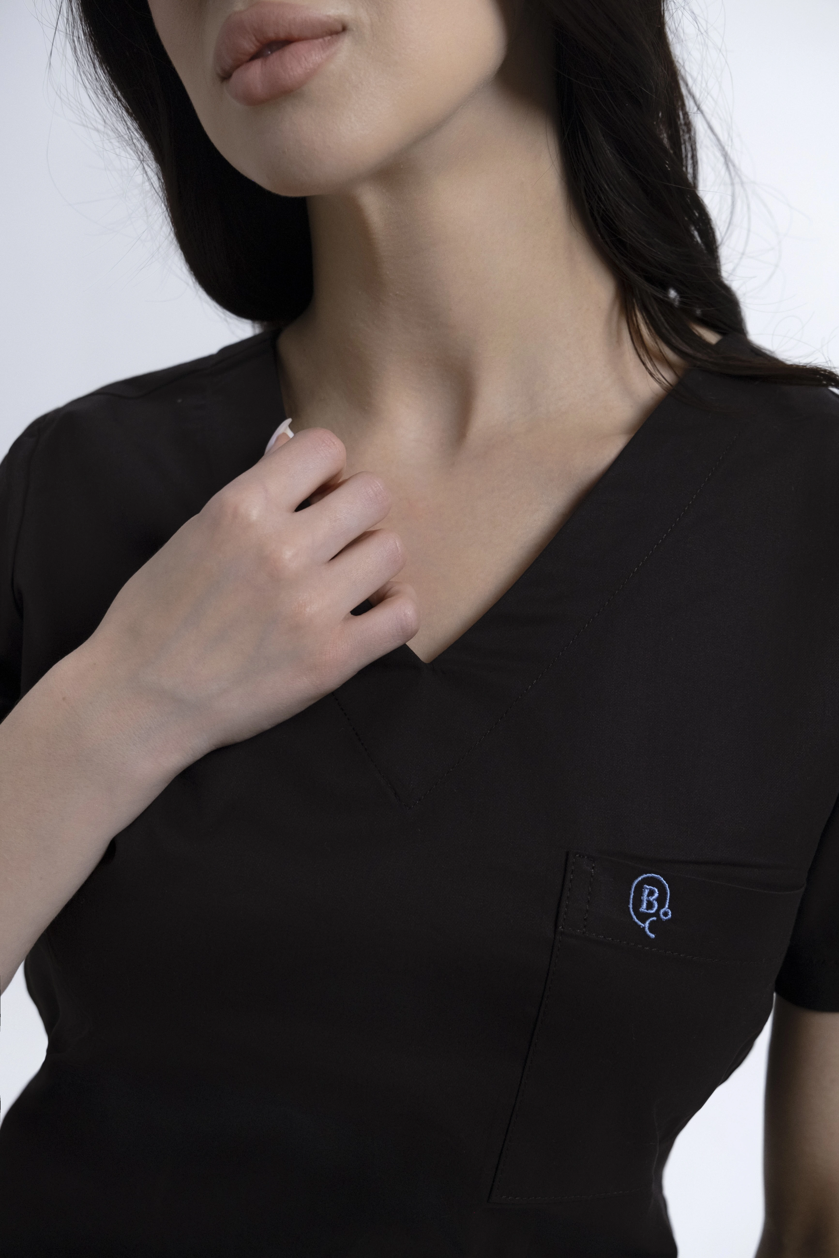 Bluza Medyczna Damska Wiązana Totally Black L