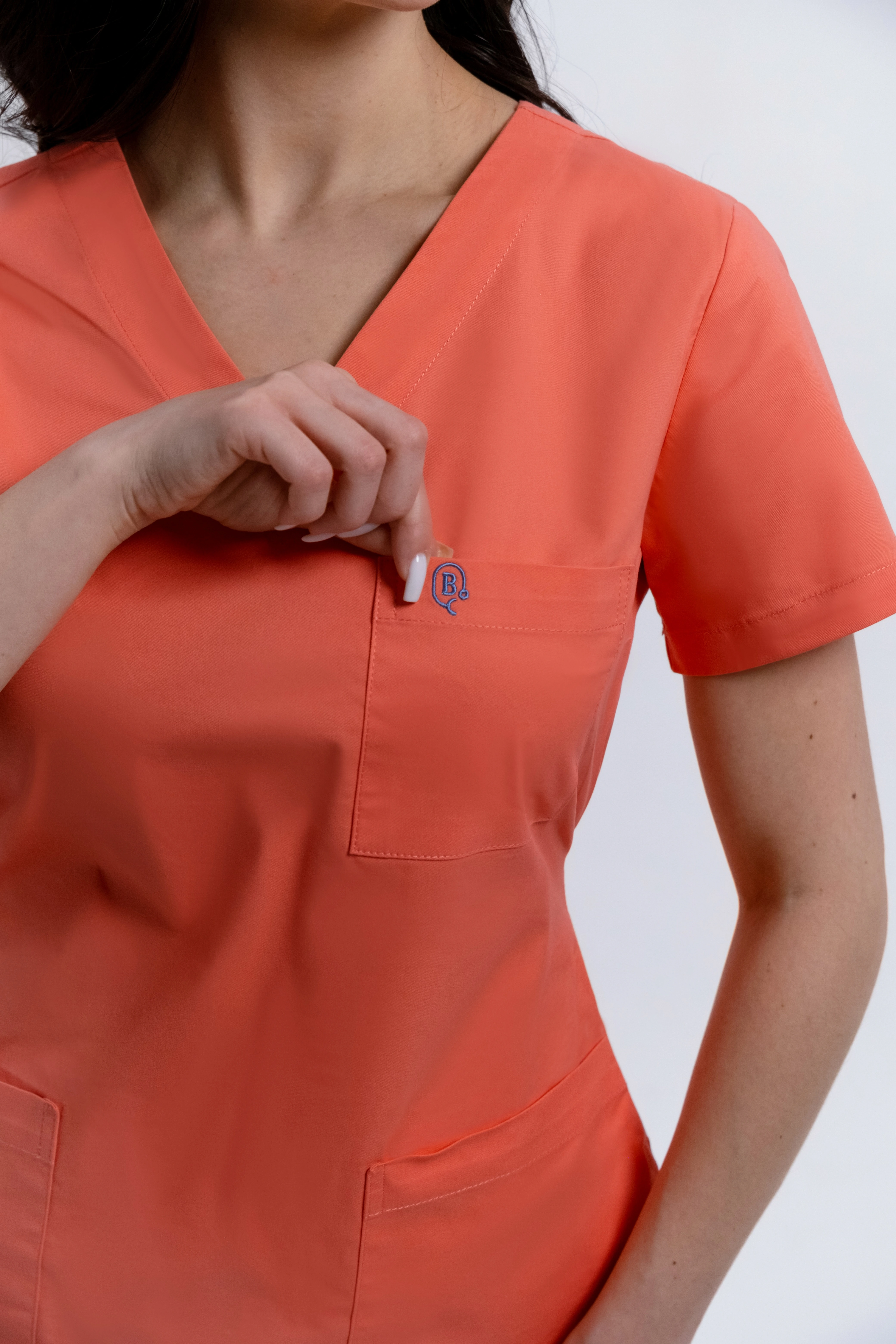 Bluza Medyczna Damska Wiązana Living Coral XXL
