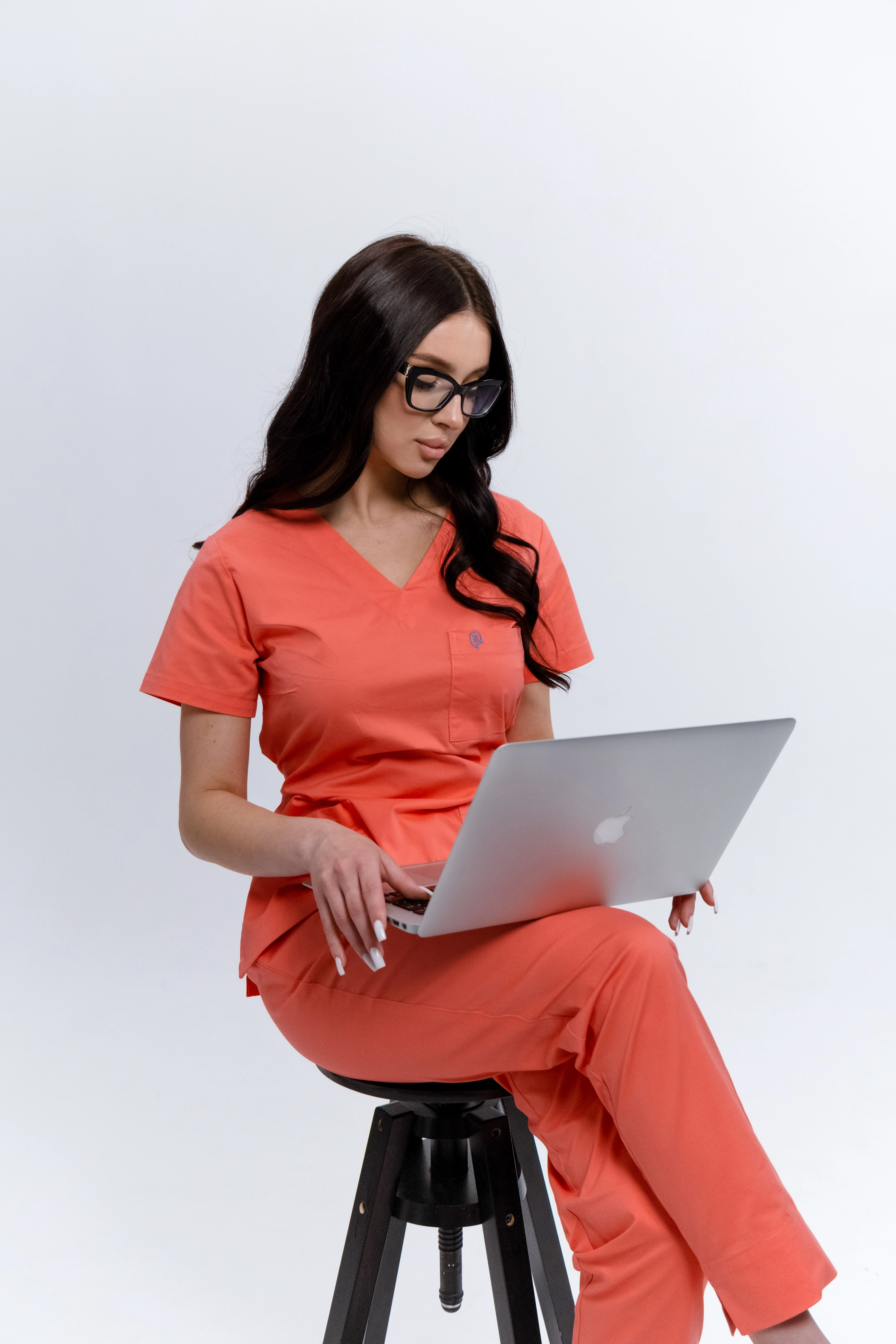 Bluza Medyczna Damska Wiązana Living Coral XXL