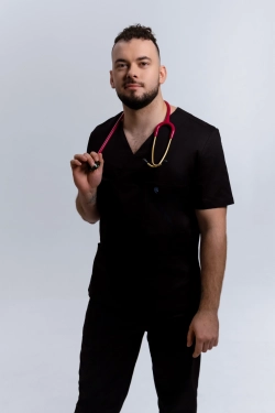 Bluza Medyczna Męska Totally Black XXL