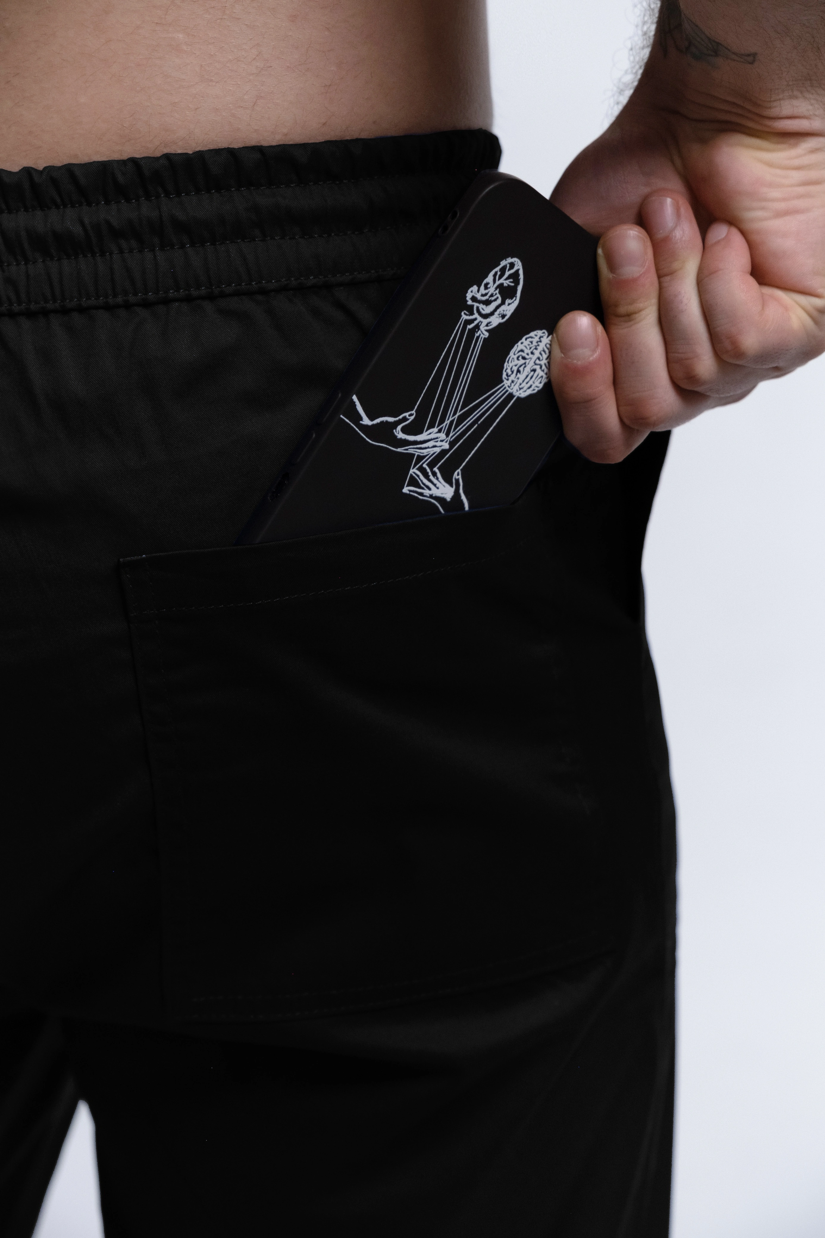 Spodnie Męskie Medyczne Na Gumce Totally Black XXL