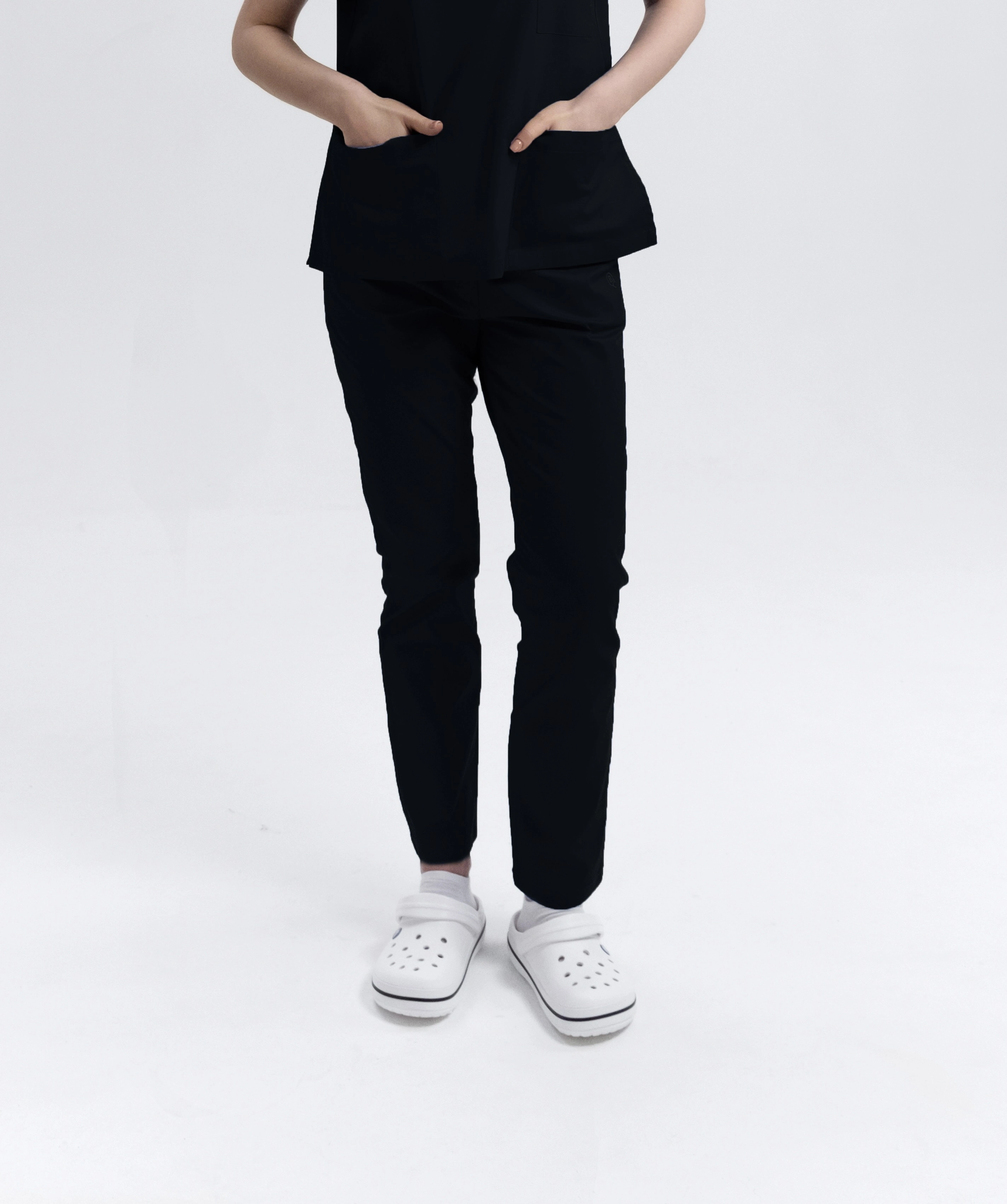 Spodnie Medyczne Damskie Klasyczne Totally Black XL