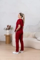 Spodnie Medyczne Damskie Klasyczne Red Wine XXL