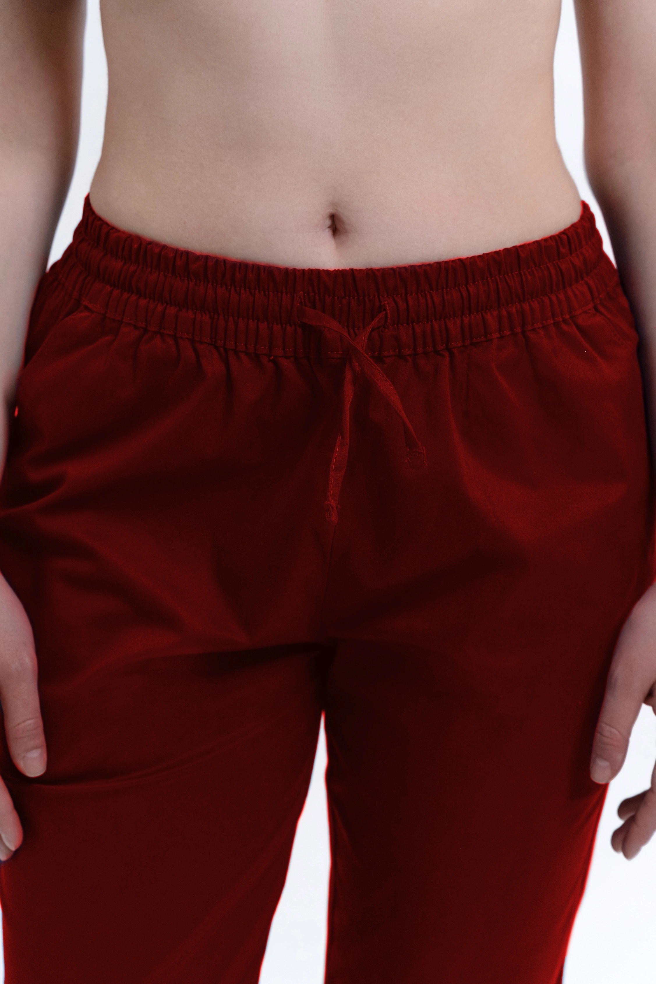 Spodnie Medyczne Damskie Na Gumce Red Wine XL