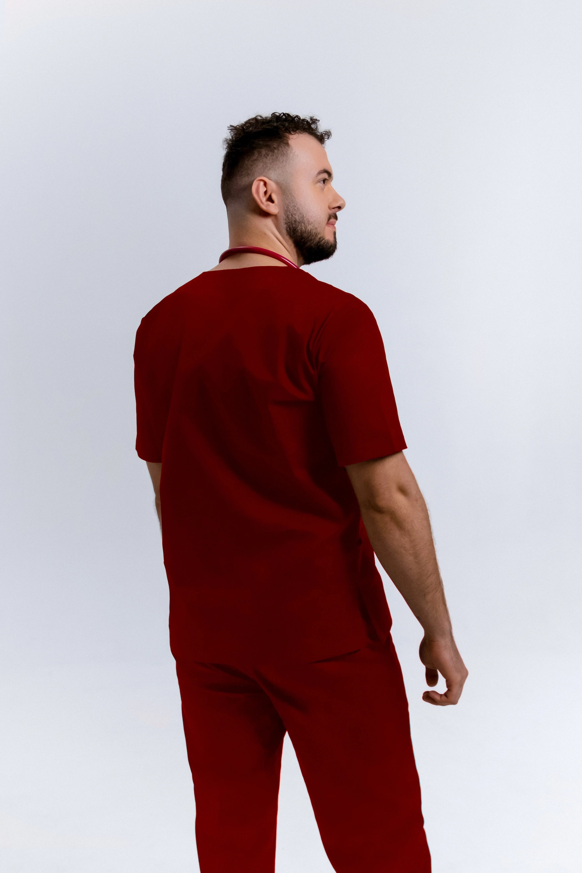 Bluza Medyczna Męska Red Wine S