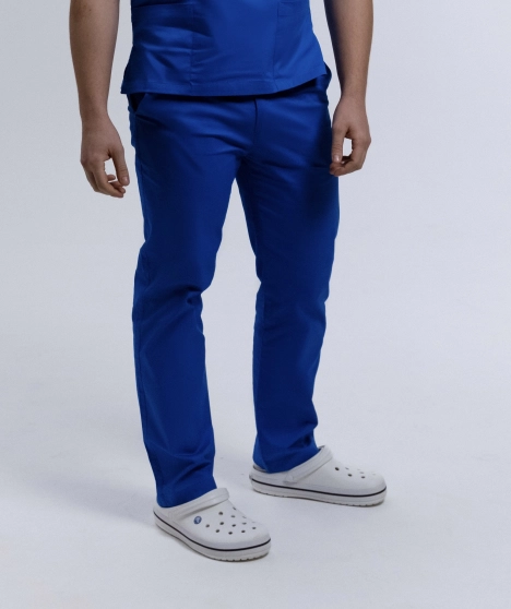 Spodnie Medyczne Męskie Klasyczne Cobalt Blue S