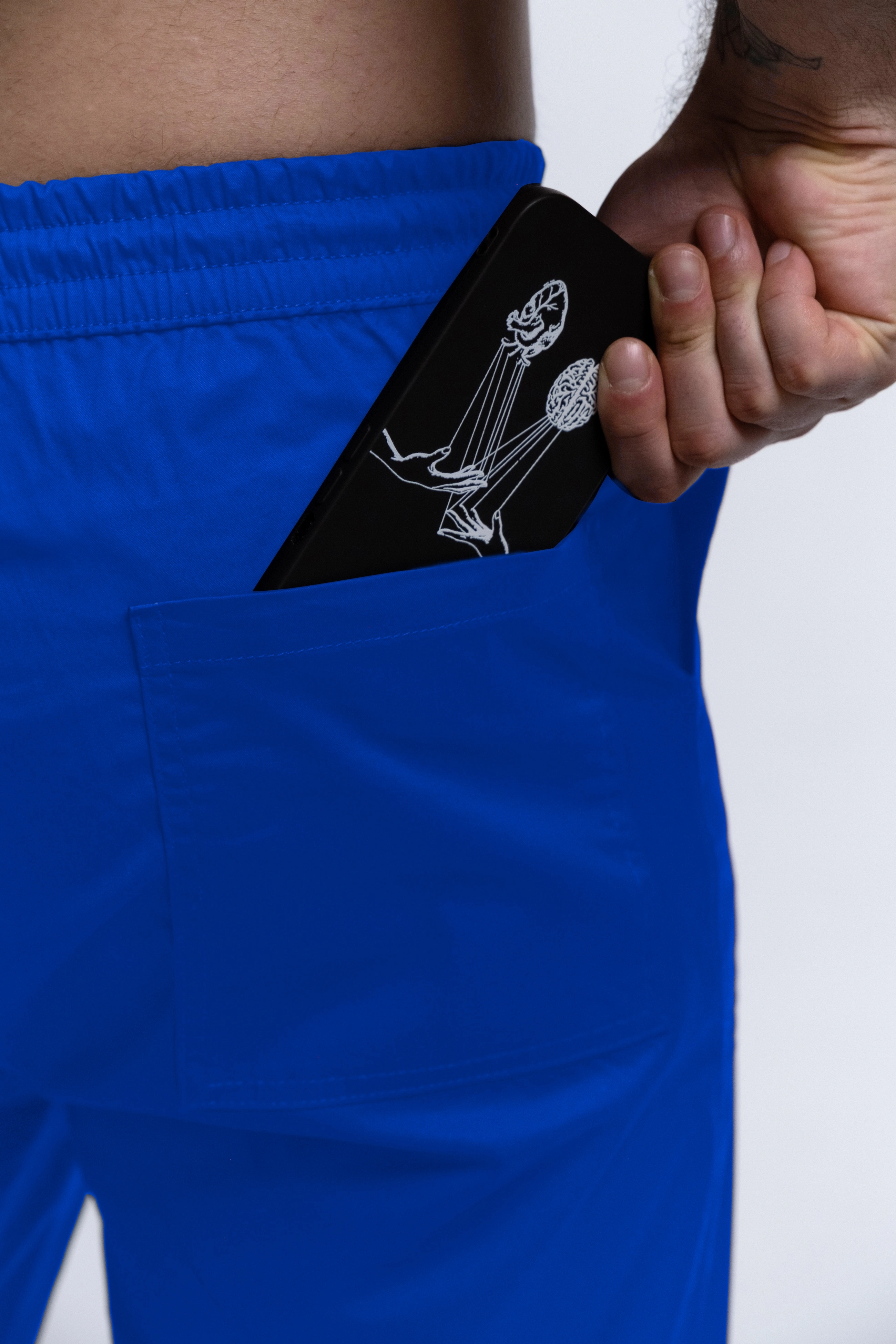 Spodnie Męskie Medyczne Na Gumce Cobalt Blue S