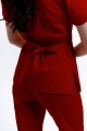 Bluza Medyczna Damska Wiązana Red Wine XS