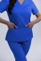 Bluza Medyczna Damska Wiązana Cobalt Blue XS